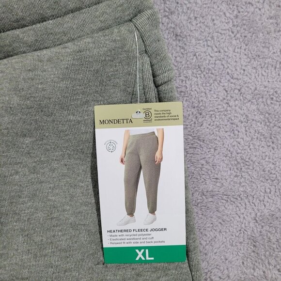 NEW Mondetta Women's XL Heathered Fleece Jogger Sweatpants - Picture 6 of 7